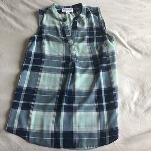 Plaid muscle tee